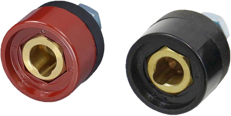 RIVERWELD TIG Welding Cable Panel Connector Socket DKZ35-50 315Amp with Black and Red Color Dinse-Style Quick Fitting 4pcs - Image 4
